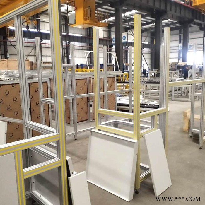 車(chē)間隔斷鋁型材圍欄-4040鋁型材定制圍欄上門(mén)安裝