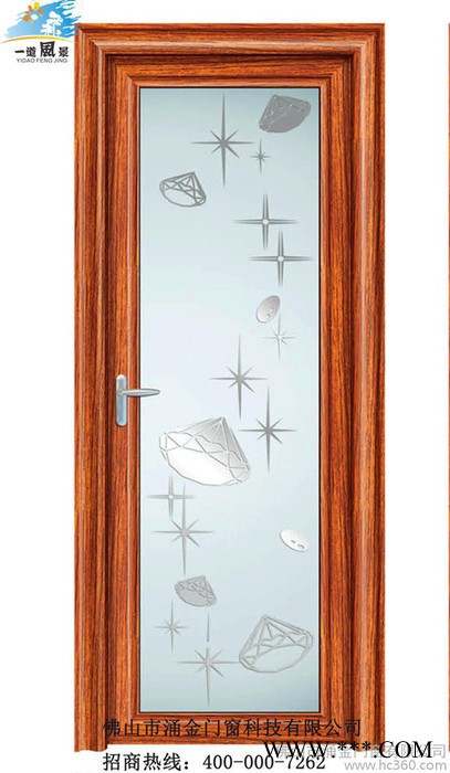 鋁合金門廠 電泳香檳平開門 衛(wèi)生間門 鋁門廠 平開門