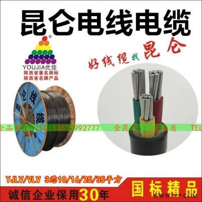 鋁線3芯*10 16 25 35 50平方三項(xiàng)電源線YJLV 電力電纜VLV國(guó)標(biāo)鎧裝