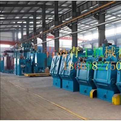 青島履帶式拋丸清理機(jī)/小型鑄件拋丸機(jī)/熱處理件除銹設(shè)備